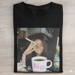 Chaos Barbie Meme Graphic Tee Edgy Aesthetic Black Unisex T-Shirt